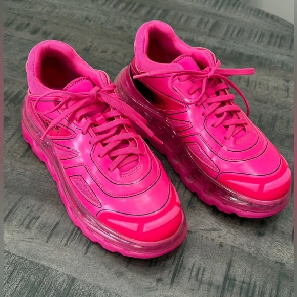 Bold Pink Men's Sneakers - Picture 3 of 7